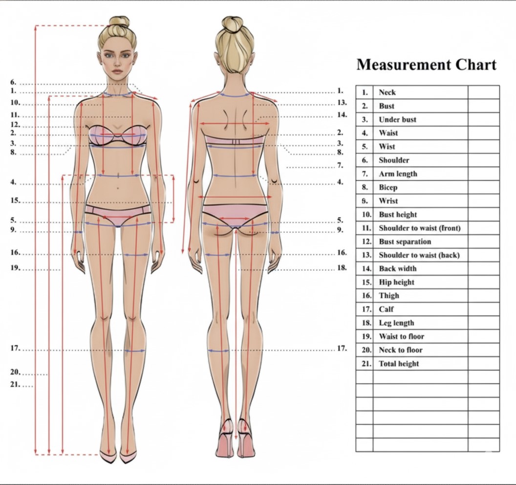 How to Measure Yourself - Body Measurement Guide for Kurti